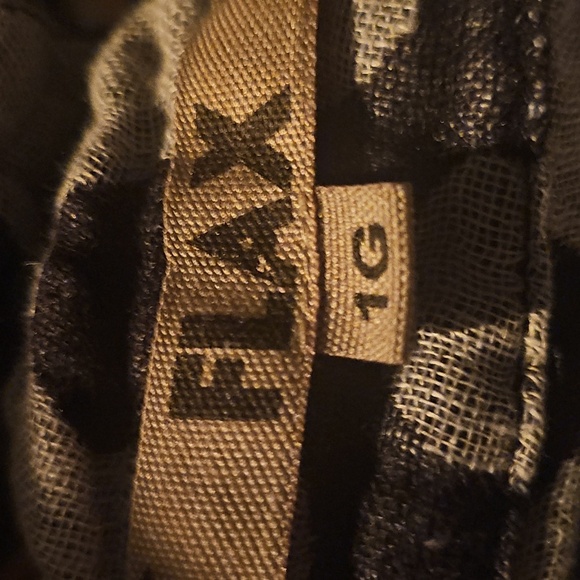 100% Linen Oversized Polka Dot Top By Flax Design Size 1X - Picture 3 of 3